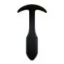 ARIRRA Anal Sex Toys For Women Man Long Butt Plug With Handle Black Silicone Anal Plug Massager