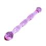 Eastern Delights Elite 10 Inches Ghost Glass Pleasure Wand, Glans Stimulator Head Glass Dildo with Smooth End Anal Plug, Light Purple