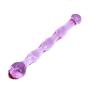 Eastern Delights Elite 10 Inches Ghost Glass Pleasure Wand, Glans Stimulator Head Glass Dildo with Smooth End Anal Plug, Light Purple