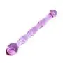 Eastern Delights Elite 10 Inches Ghost Glass Pleasure Wand, Glans Stimulator Head Glass Dildo with Smooth End Anal Plug, Light Purple