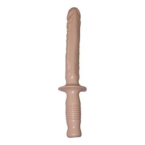 Doc Johnson Classic - The Manhandler - 14.5 Inch - 9.5 Inch Usable Length - Dildo with Handle - White