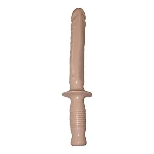Doc Johnson Classic - The Manhandler - 14.5 Inch - 9.5 Inch Usable Length - Dildo with Handle - White