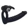 OUYAWEI 7 Speed Waterproof Vibrating Penis Ring Double Penetration Cock Ring Anal Dildo Butt Plug