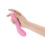Pure Love Silicone G-Spot Vibrator Pink, Rechargeable and Multi Speed with Swarovski Crystal Button, Pretty Quilted Vibrator