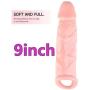 Silicone Cóndom Reusable Pênnís Sleeve Enlargement Toys for Men Chástity Clítoris Stímulator Pênnís Rings 9 INCH