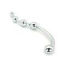 Metal Anal Beads Plug Silver Stainless Steel Anal Dildo Wand Hook Butt Plug Anus Stimulation