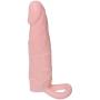 Realistic Penis Enlarger Extension Silicone Penis Enlarger Sleeve with Cock Ring for Men(6.7inch)