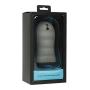 Doc Johnson OptiMALE - SecondSkyn Silicone Warming Stroker - 10 Vibration Functions - Rechargeable, Black/Slate