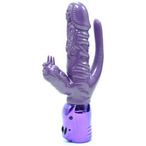 Golden Triangle Triple Treat Vibrator, Purple