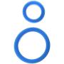 Doc Johnson Titanmen Silicone Cock Rings Double Pack, Blue