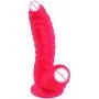 xinYxzR Dinosaur Scales Dildo G-spot Stimuate Silicone Orgasm Massage with Suction Cup Black Red