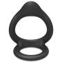 Durable Silicone Male Enhancement Exercise Bands Penis Ring, 1.3&quotDiameter of Small Ring & 2" Diameter of Big Rings Sex Toy for Men Black