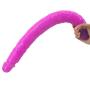 Fistsunbook 18in Douable Dǒng Headed Dual Sided Massager for Women Double Pleasure Purple PVC Toy fistsunbook