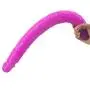 Fistsunbook 18in Douable Dǒng Headed Dual Sided Massager for Women Double Pleasure Purple PVC Toy fistsunbook