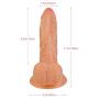 HYLHYL3-F Super Realistic Stimulator Magic Wand Mini Toys Full Body Wireless Wand Massager Flesh Color PVC Material (18cm/7.1in)