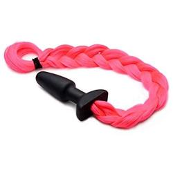 Hot Pink Pony Tail Anal Plug