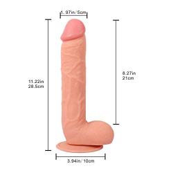 NICEGG Big Didlos,Lifelike Huge Dong,Balls Dong for Women Female Massager,Didlos-92439,Flesh 10 Inch