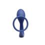 Lynk Pleasure Products Anal Orgasm Performance & Erection Enhancing Cock Ring and Anal Plug Combo - Pure Silicone - Navy Blue Fantasy Sex Toy