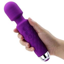 Liqu Magic Wand Vibrator-Cordless,Therapeutic,Vibrator Wand-Massage Wand,Massager Handheld,Wand Vibrator-Upgraded Memory 5 multispeed 20 Patterns(Purple)