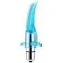 Silicone G Spot & Clitoris & Nipples Stimulator Vibrator & Dildo Waterproof Massager Masturbation Vibe Erotic Foreplay Sex Toys (Blue Tongue Shape)