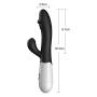 Portable Wand Massager, 30-Speed Vibrating Silicone Waterproof G Spot Vibrators Dual Vibration Handheld Massager for Women,Personal Fitness,Body Muscles Relax, Use in Bedroom, Bathroom-Black