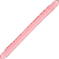California Exotics Slim Jim Duo Super Slim Double Dong, Veined, 17.5"