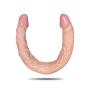 Wjvnbah 16.5" Long Casual Double-Sided Double Lead Female Personal Toy - Personal Relaxation Massager Massager (Color : Beige)