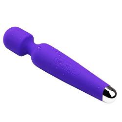 Smyidel Handheld Personal Cordless Wand Massager with Multi Powerful Speeds & Vibrating Frequencies Rechargeable for Neck Shoulder (Purple)