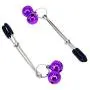 Eastern Delights Nipple Clamps, Adjustable Style with Purple Bell for Couples Eastern Delights Nipple Clamps, Adjustable Style with Purple Bell for Couples