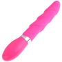 Loveria Vibrating Multispeed Silicone Lovers Ribbed Screw Thread Dildo 100% Pure Medical Grade Silicone Waterproof 10 Powerful Functions G-spot Vibrator Sex Toy for Adults(Pink)
