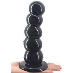 DanHu-Massagers Anall Massage But-t Toys Stick Beginner Kit Set PVC Thick A-nus Beads Expander for Dilation Therapy Black