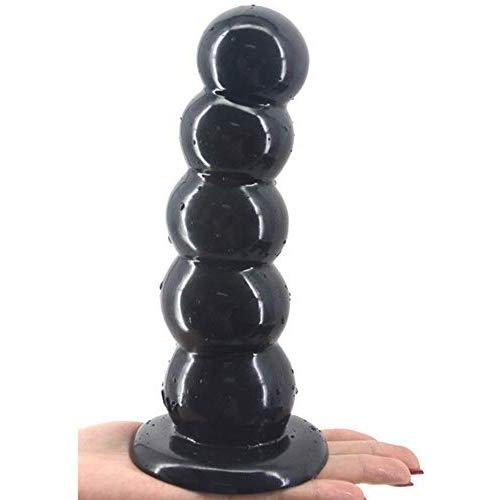 DanHu-Massagers Anall Massage But-t Toys Stick Beginner Kit Set PVC Thick A-nus Beads Expander for Dilation Therapy Black