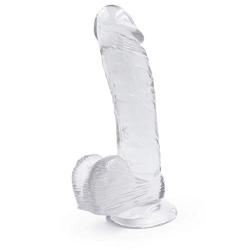 LLFX Soft and Flexible Realistic Realistic Pěnis Massagě Wànd Womenss 9.44inch-Crystal Transparent