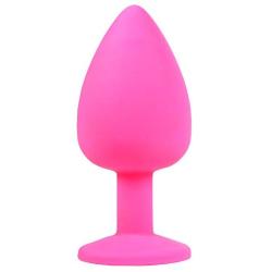 Big & Pretty Anal Sex Butt Plug - Silicone Toy - Clear Jewel - Small Large