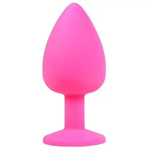 Big & Pretty Anal Sex Butt Plug - Silicone Toy - Clear Jewel - Small Large