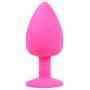 Big & Pretty Anal Sex Butt Plug - Silicone Toy - Clear Jewel - Small Large