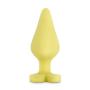 Blush Novelties Naughtier Candy Heart Satin Smooth Silicone Anal Butt Plug - Platinum Silicone(Yellow)