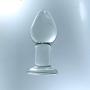 Don Wand Glass Pleasure Plug, Clear