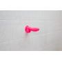Pure Love 7 Inch Silicone Dildo with Suction Cup, Ribbed Neon Pink Dong, Adult Sex Toy, Fantasy Non-Realistic Dildo
