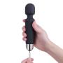Wireless, Waterproof Personal Wand Massager by Live Love Envie - Top Rated - Powerful & Quiet - Relieves Stress & Tension - 8 Speeds & 20 Vibration Patterns - 2 USB Cables - Mini (Black)