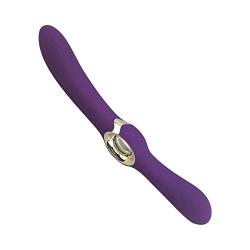 LTY Double-Head Silicone Vibra&tor USB Rechargeable Massage Stick for Women T-Shirt (Color : Purple)