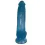 Massaging 12in Women Double Pleasure Suction Massager - Hand Free Play - T2021E (Color : Blue)