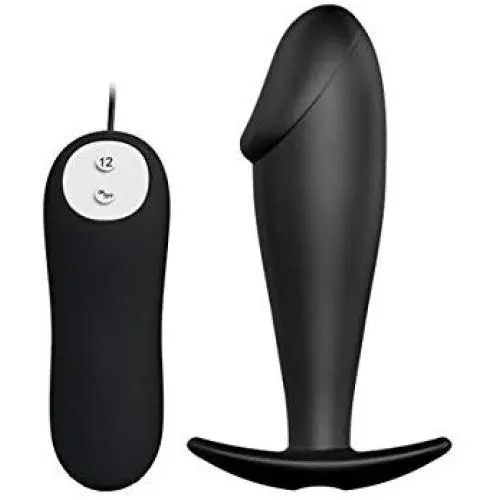 Pretty Love Vibrating Penis Shaped Butt Plug Black Pretty Love Vibrating Penis Shaped Butt Plug Black