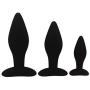 Eastern Delights Anal Sex Trainer 3PCS Kit Black Silicone Butt Plugs