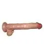 Full Dillos for Women Silicone Massage Tool Real Skin Soft-Brown-tongqijie