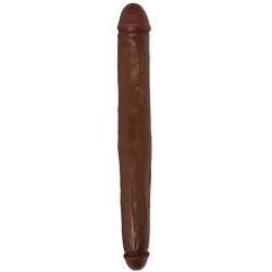 Curve Novelties Jock Tapered Double Dong, Brown, 18 Inch