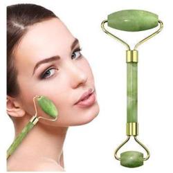 Facial Roller Beylife 100% Natural Anti Aging Jade Roller Hand Made Double Neck Genuine Massage Tool Healing Slimming Massage Skin Tool - Anti-Puffiness and Anti-Wrinkles