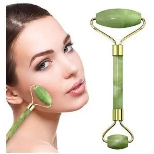 Facial Roller Beylife 100% Natural Anti Aging Jade Roller Hand Made Double Neck Genuine Massage Tool Healing Slimming Massage Skin Tool - Anti-Puffiness and Anti-Wrinkles Facial Roller Beylife 100% Natural Anti Aging Jade Roller Hand Made Double Neck Genuine Massage Tool Healing Slimming Massage Skin Tool - Anti-Puffiness and Anti-Wrinkles