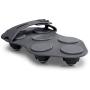 TKO Massage Glove Hand Massager with Metal Ball Rollers (Grey)