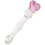 NewMaxer Pink Heart Crystal Glass Pleasure Wand Dildo Penis